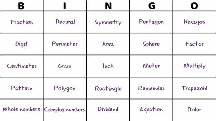 Vocabulary Bingo