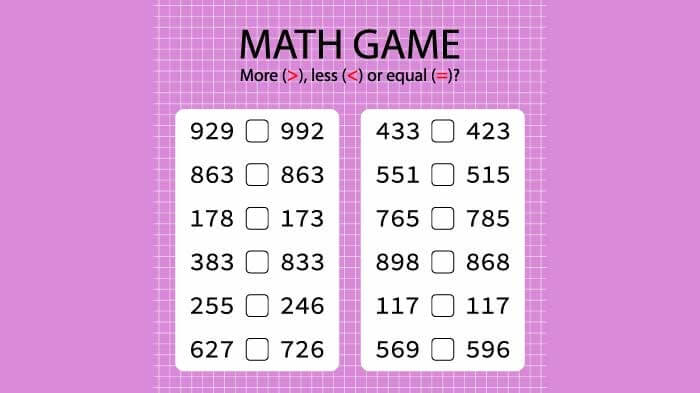 Printable Math Games 4th Grade