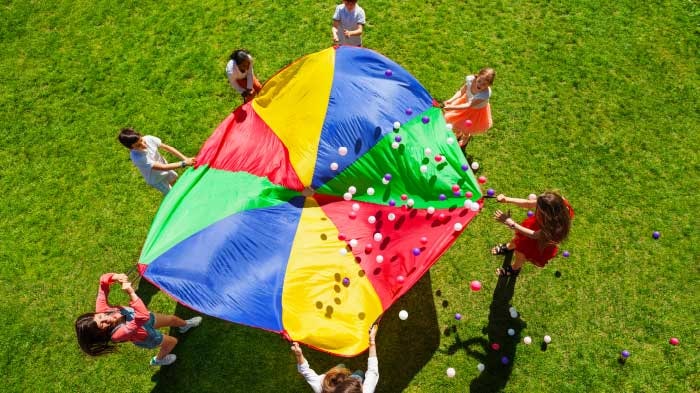 Kids playing outdoor games